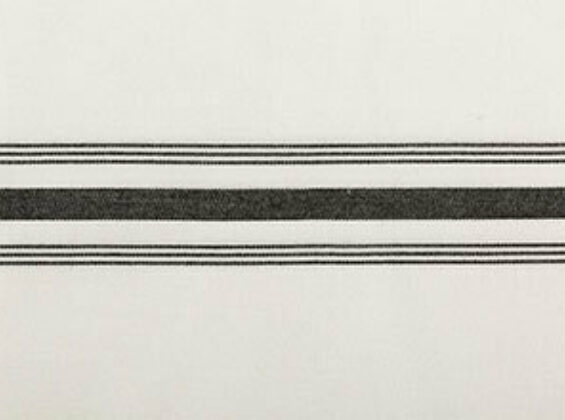 Special Occasion Linen Black Stripe Bistro Style Table Linen Swatch