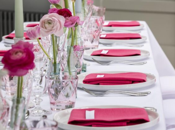 Arctic White with Pink Fuchsia