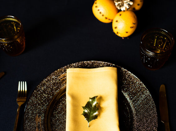 Jet Black and Honeycomb Gold