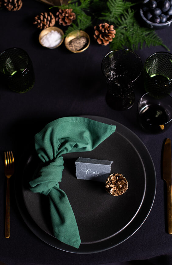 Jet Black and Forest Green